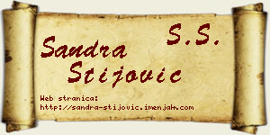 Sandra Stijović vizit kartica